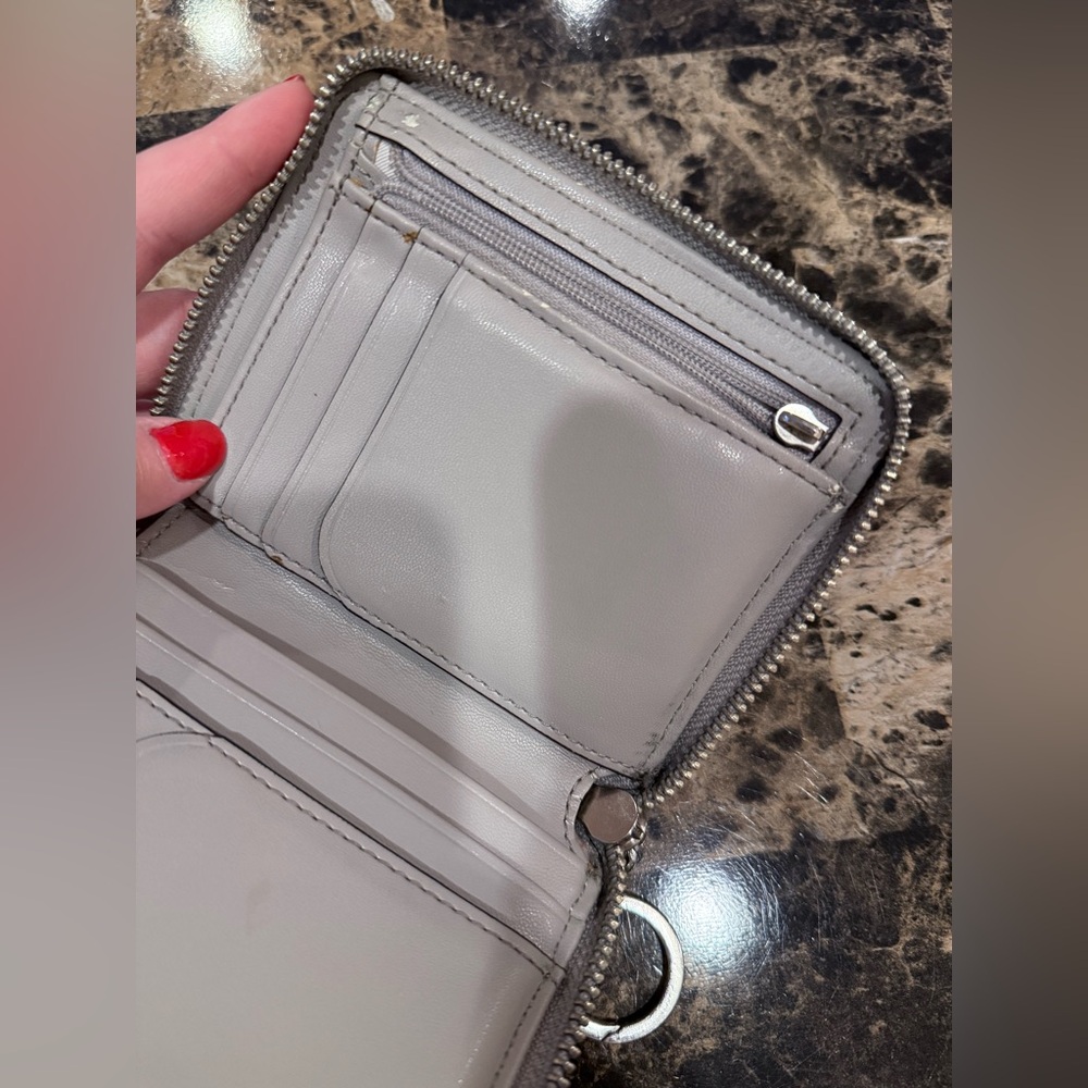 Kate Spade Staci Small Colorblock Zip Around Wallet – Parchment/Grey - Picture 10 of 16